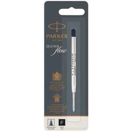 Cartuccia di ricambio per penna Parker Quink Flow Nero 0,8 mm (12 Unità)