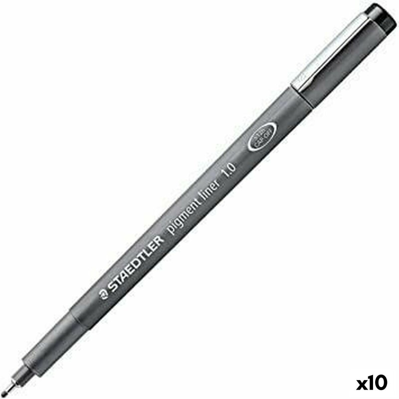 Pennarelli Staedtler Pigment Line Nero (10 Unità) Pennarelli Staedtler Pigment Line Nero (10 Unità)