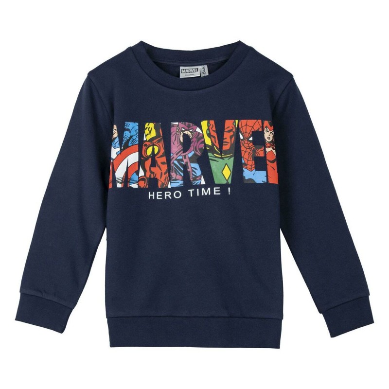 Felpa senza Cappuccio Bambino Marvel Blu scuro Felpa senza Cappuccio Bambino Marvel Blu scuro
