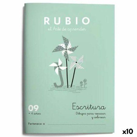 Quaderno di scrittura e calligrafia Rubio Nº09 A5 Spagnolo (10 Unità)