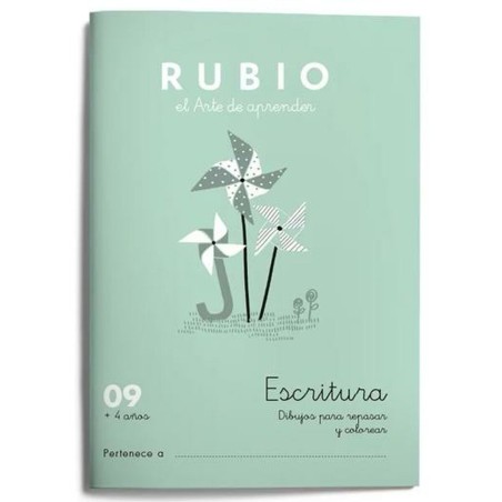 Quaderno di scrittura e calligrafia Rubio Nº09 A5 Spagnolo (10 Unità)