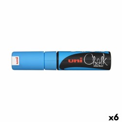 Pennarelli a gesso liquido Uni-Ball PWE-8K Azzurro Azzurro Chiaro (6 Pezzi) (6 Unità)