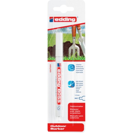 Marcatore permanente Edding 8055 Bianco 1-2 mm (5 Unità)