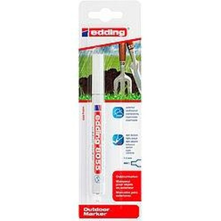 Marcatore permanente Edding 8055 Bianco 1-2 mm (5 Unità)