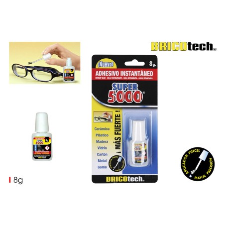 Adesivo Istantaneo Bricotech Super 5000 8 g (24 Unità)