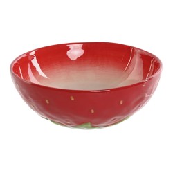 Ciotola Home ESPRIT Rosso Gres Moderno 19,3 x 19,3 x 7 cm