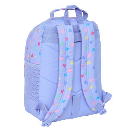 Zaino Scuola Benetton Lila Lilla 32 x 42 x 15 cm