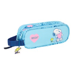 Portaoggetti Doppio Snoopy Love Azzurro Chiaro 21 x 8 x 6 cm