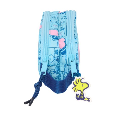 Portaoggetti Doppio Snoopy Love Azzurro Chiaro 21 x 8 x 6 cm
