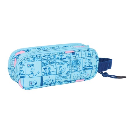 Portaoggetti Doppio Snoopy Love Azzurro Chiaro 21 x 8 x 6 cm