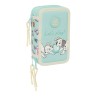 Astuccio per la Scuola con Accessori Disney Azzurro 12,5 x 19,5 x 5,5 cm 37 Pezzi
