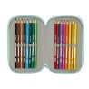 Astuccio per la Scuola con Accessori Disney Azzurro 12,5 x 19,5 x 5,5 cm 37 Pezzi