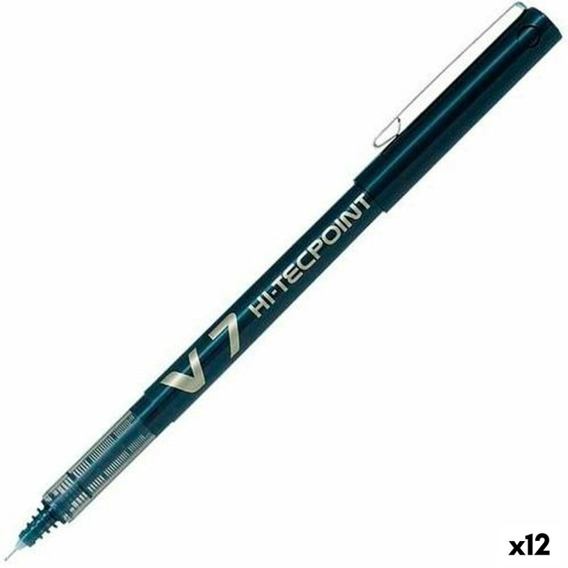 Penna a inchiostro liquido Pilot V-7 Hi-Tecpoint Nero 0,5 mm (12 Unità)