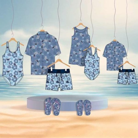 Vestito Stitch Azzurro Bambina