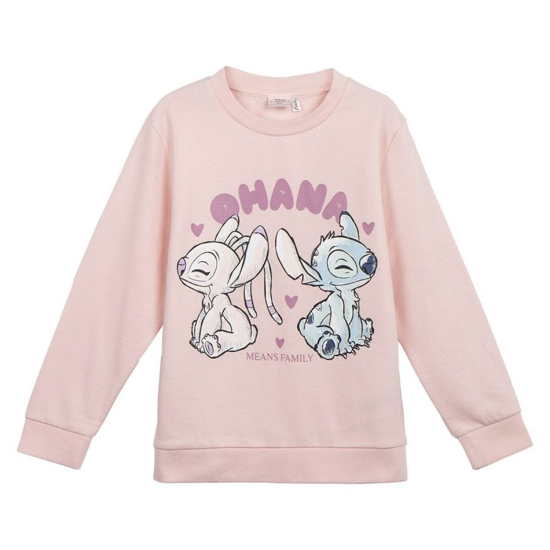 Felpa senza Cappuccio Stitch Rosa Felpa senza Cappuccio Stitch Rosa
