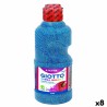 Pittura a tempera Giotto Glitter Azzurro 250 ml (8 Unità)