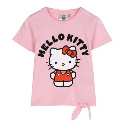 Maglia a Maniche Corte per Bambini Hello Kitty Rosa chiaro