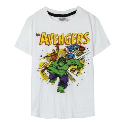 Maglia a Maniche Corte per Bambini Marvel Bianco