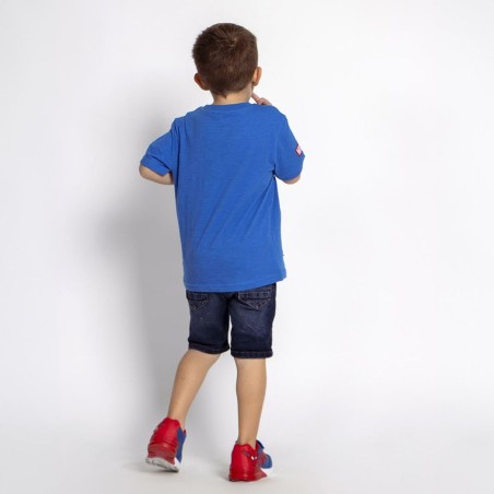 Maglia a Maniche Corte per Bambini Spidey Azzurro