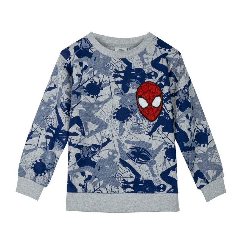 Felpa senza Cappuccio Bambino Spider-Man Grigio Felpa senza Cappuccio Bambino Spider-Man Grigio