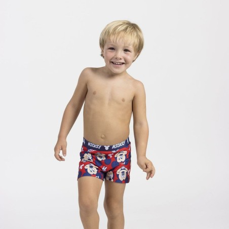 Costume da Bagno Boxer per Bambini Mickey Mouse Rosso