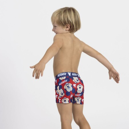 Costume da Bagno Boxer per Bambini Mickey Mouse Rosso