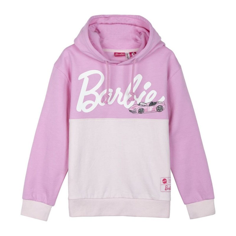 Felpa con Cappuccio Bambino Barbie Rosa Felpa con Cappuccio Bambino Barbie Rosa