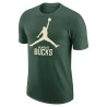 Maglia a Maniche Corte Uomo Nike MIL M NK ES NBA SS TEE FD1474 323 Verde