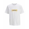 Maglia a Maniche Corte Uomo Jack & Jones JORSPLIT AOP BRANDING TEE 12272993 Bianco