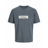 Maglia a Maniche Corte Uomo Jack & Jones JORSPLIT AOP BRANDING TEE 12272993 Grigio