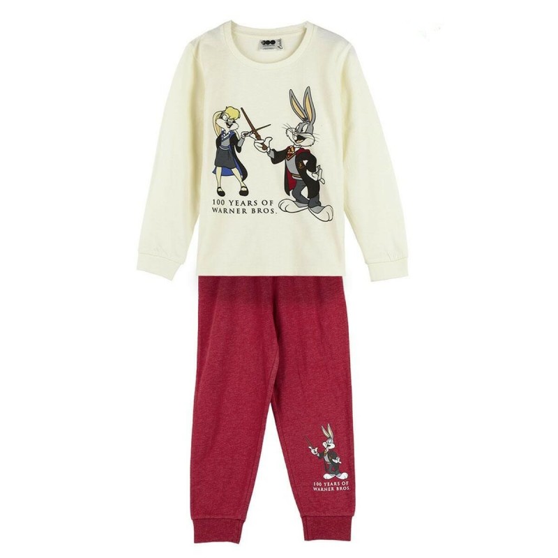 Pigiama Per bambini Warner Bros Rosso Beige Pigiama Per bambini Warner Bros Rosso Beige
