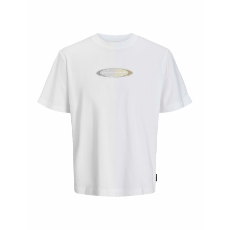 Maglia a Maniche Corte Uomo Jack & Jones JCOPACER BRANDING PRINT 12273880 Bianco