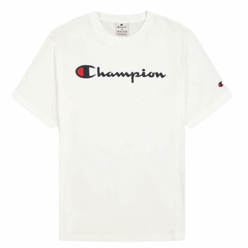Maglia a Maniche Corte Uomo Champion SS TEE 220256 Bianco Maglia a Maniche Corte Uomo Champion SS TEE 220256 Bianco