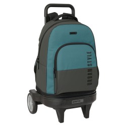 Trolley per la Scuola Safta Urban style Azzurro Grigio 33 x 45 x 22 cm