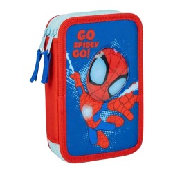 Astuccio Scuola Spidey Azzurro 12,5 x 19,5 x 4,5 cm