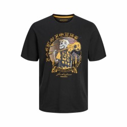 Maglia a Maniche Corte Uomo Jack & Jones skull Rock Crew Nero