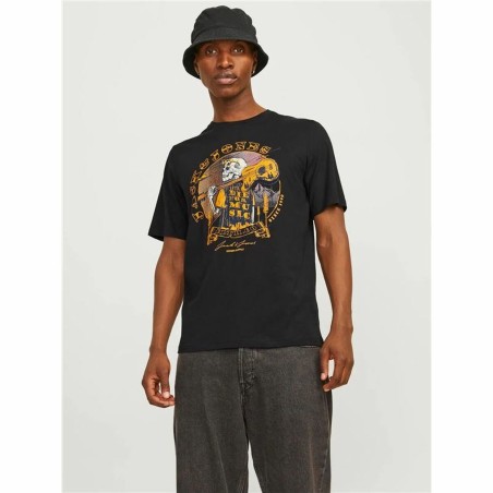 Maglia a Maniche Corte Uomo Jack & Jones skull Rock Crew Nero
