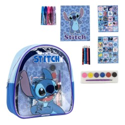 Zainetto per Bambini per Disegnare Stitch Azzurro 22 x 23 x 7 cm