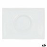 Piatto da pranzo Inde Gourmet Porcellana Bianco 29,5 x 22 x 3 cm (6 Unità)