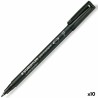 Marcatore permanente Staedtler Lumocolor 318-9 Nero (10 Unità)