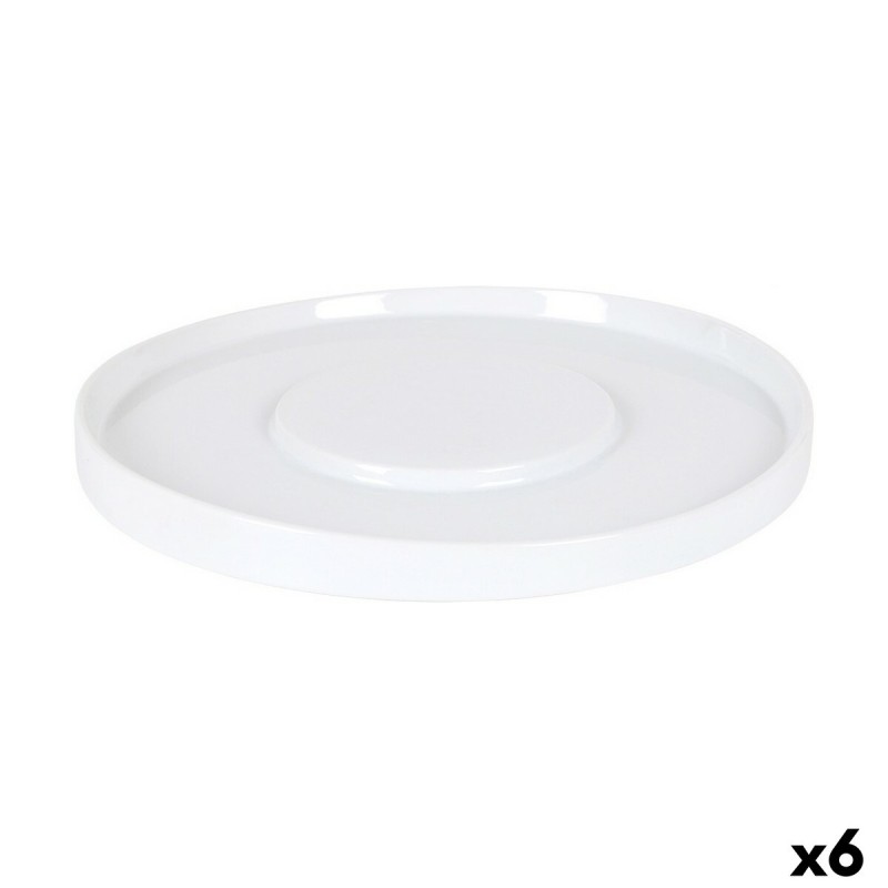 Piatto da pranzo Inde Bianco (6 Unità) Piatto da pranzo Inde Bianco (6 Unità)