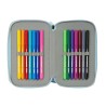 Astuccio per la Scuola con Accessori Frozen Ice magic Azzurro Chiaro 12,5 x 19,5 x 5,5 cm 37 Pezzi