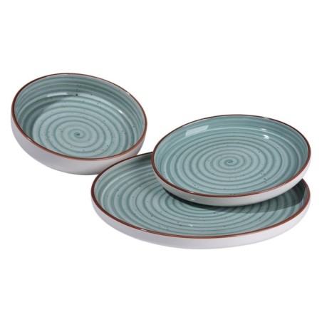 Servizio piatti Stoneware 18 pz VERTIGO Verde Art 26