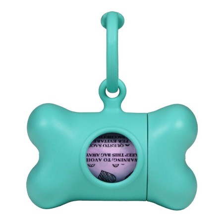 Dispenser di Buste per Animali Domestici United Pets Bon Ton Nano Classic Cane Acquamarina Plastica riciclata (6 x 3 x 4 cm)