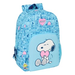 Zaino Scuola Snoopy Love Azzurro 30 x 46 x 14 cm