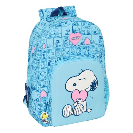 Zaino Scuola Snoopy Love Azzurro 30 x 46 x 14 cm