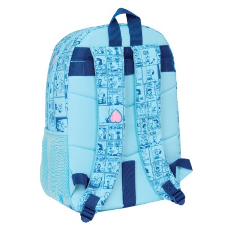Zaino Scuola Snoopy Love Azzurro 30 x 46 x 14 cm