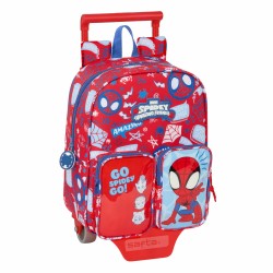 Trolley per la Scuola Spider-Man Rescue Azzurro Rosso 22 x 27 x 10 cm