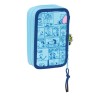 Astuccio per la Scuola con Accessori Snoopy Love Azzurro 12,5 x 19,5 x 5,5 cm 37 Pezzi