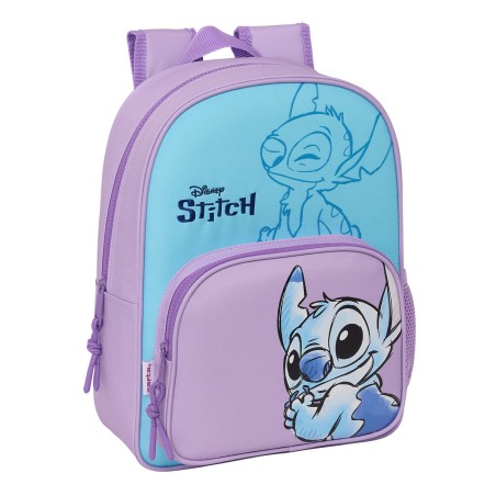Zaino Scuola Stitch Sweet Azzurro Lilla 26 x 34 x 11 cm
